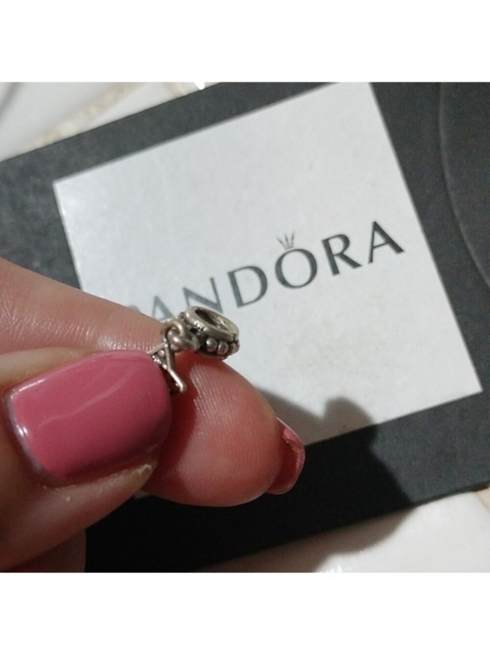 Pandora Retired Sterling Silver Pave Star Dangle Bead w/ CZ - 791024cz - Picture 5 of 6